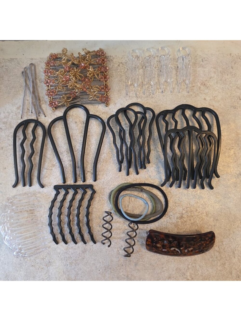 24 Hair Accessories Barrettes Clips Ponytail  Mixed Lot